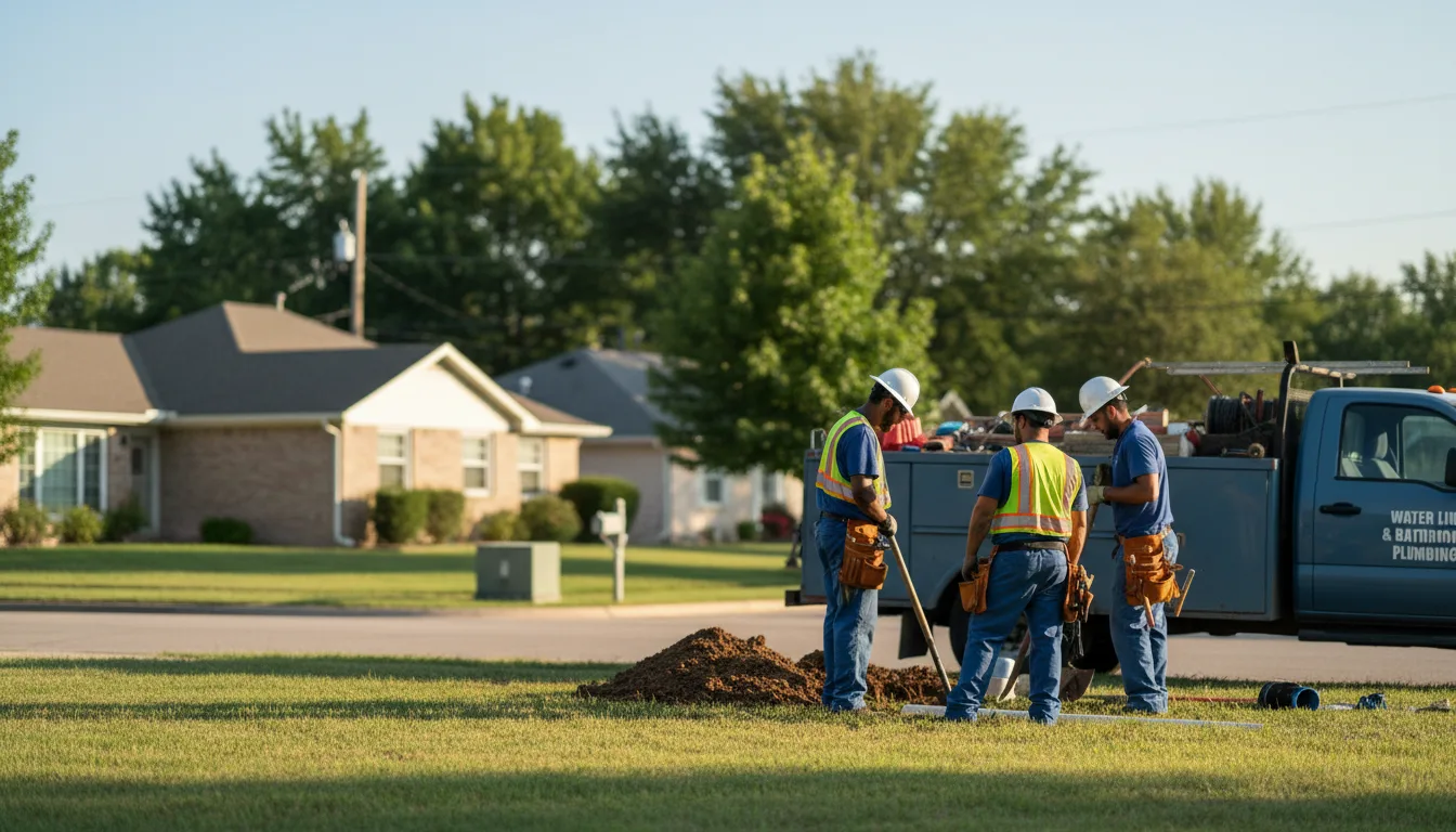 Residential water line and bathroom plumbing service in Belle Plaine, KS